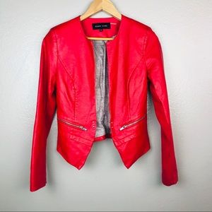 **HOT SALE** Black Rivet red leather jacket